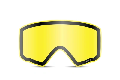 Горнолыжные очки со сменной линзой ASHBURY ARROW White Triangle (DARK SMOKE LENS/YELLOW SPARE) от магазина Адреналин