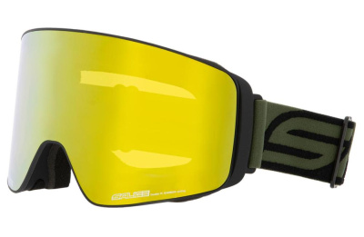Очки горнолыжные со сменной МАГНИТНОЙ линзой Salice 106DARWF Black/Gold DARW Gold + Light radium 