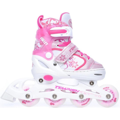 Роликовые коньки детские раздвижные Tempish Swist Flash pink