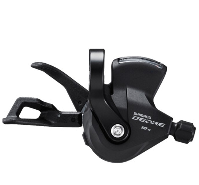 Шифтер Shimano Deore, M4100-R, правый, 10ск, на хомут, c индикатором, тр. 2050мм с SP41 1880мм