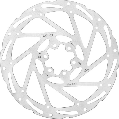 Тормозной диск Tektro TR180-52, 180mm, толщина 1,8mm, 6 болтов  Для 2-х поршневого суппорта