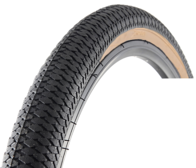 Велопокрышки WANDA 24"*2.3 P1141  черный, бежевая полоса, слик