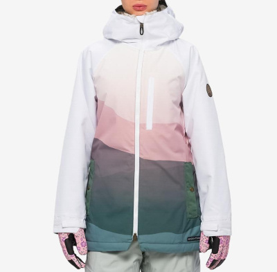 Сноубордическая куртка женская 686 WMNS DREAM JACKET WHITE DUSTY MTN SUNSET