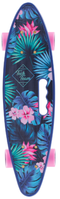 Скейтборд пластиковый TechTeam Fishboard 23 print (mini) blue