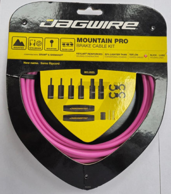 Комплект тормозных тросов с оплетками JAGWIRE MCK402 Mountain Pro Brake розовый